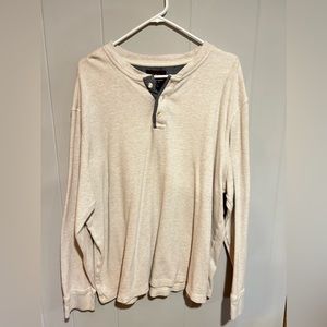 XXL Alesbury Riverdale Thermal Henley Off-White Sweater